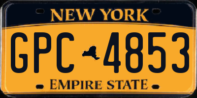 NY license plate GPC4853