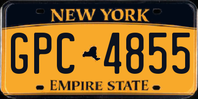 NY license plate GPC4855