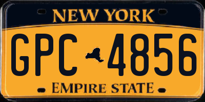NY license plate GPC4856