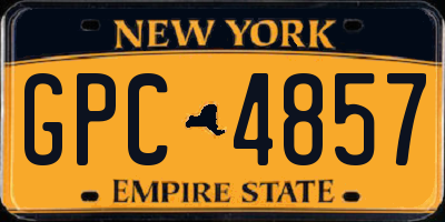 NY license plate GPC4857