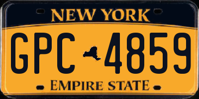 NY license plate GPC4859