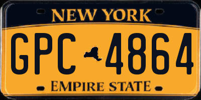 NY license plate GPC4864