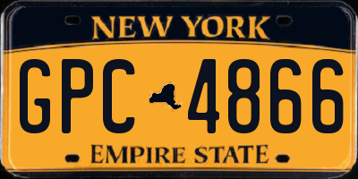 NY license plate GPC4866