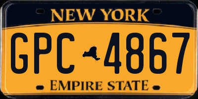 NY license plate GPC4867