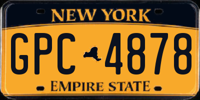 NY license plate GPC4878