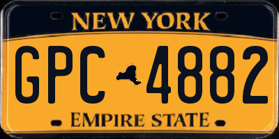 NY license plate GPC4882