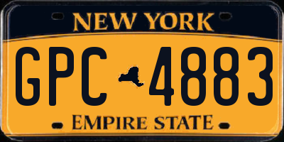 NY license plate GPC4883