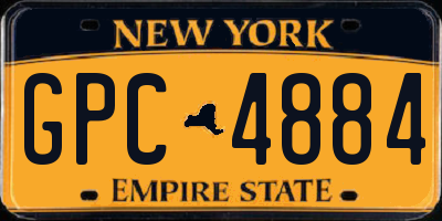 NY license plate GPC4884