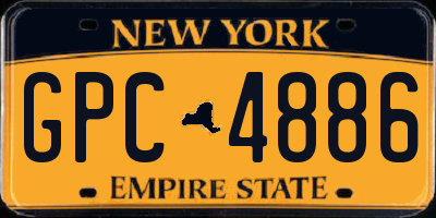NY license plate GPC4886