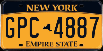 NY license plate GPC4887