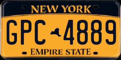 NY license plate GPC4889