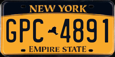 NY license plate GPC4891