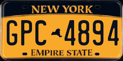 NY license plate GPC4894