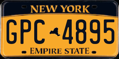 NY license plate GPC4895