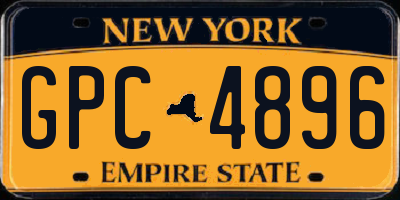 NY license plate GPC4896