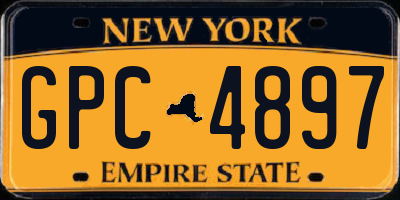 NY license plate GPC4897