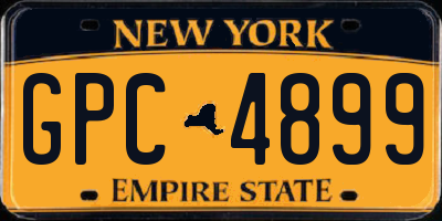 NY license plate GPC4899