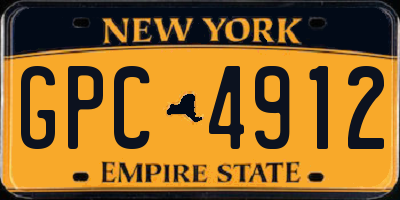 NY license plate GPC4912
