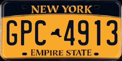 NY license plate GPC4913