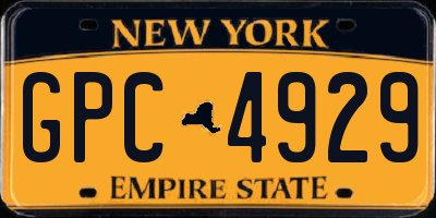 NY license plate GPC4929
