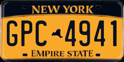 NY license plate GPC4941