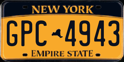 NY license plate GPC4943