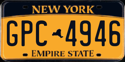NY license plate GPC4946