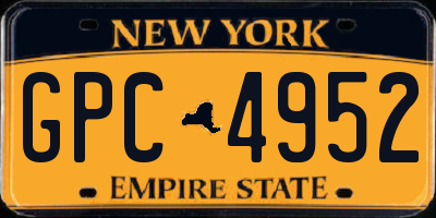 NY license plate GPC4952