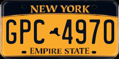 NY license plate GPC4970