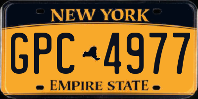 NY license plate GPC4977