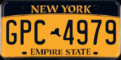 NY license plate GPC4979
