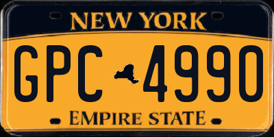 NY license plate GPC4990