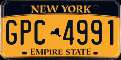 NY license plate GPC4991
