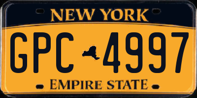 NY license plate GPC4997
