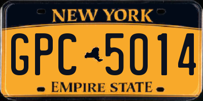 NY license plate GPC5014