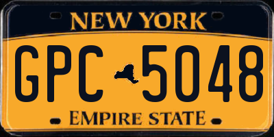 NY license plate GPC5048