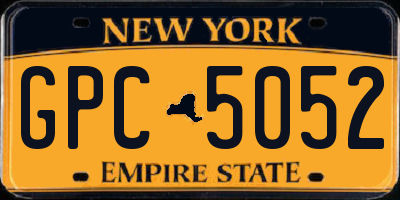 NY license plate GPC5052