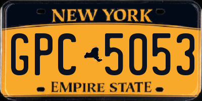 NY license plate GPC5053