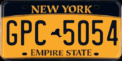 NY license plate GPC5054