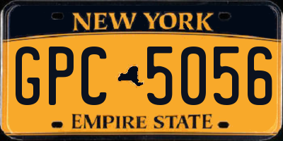 NY license plate GPC5056