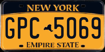 NY license plate GPC5069