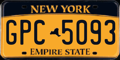 NY license plate GPC5093