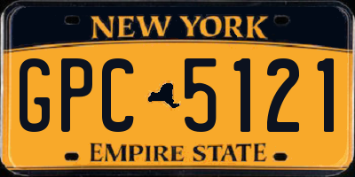 NY license plate GPC5121