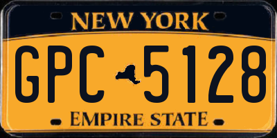 NY license plate GPC5128