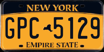 NY license plate GPC5129