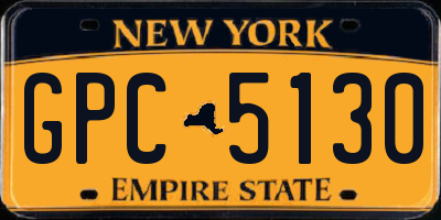NY license plate GPC5130