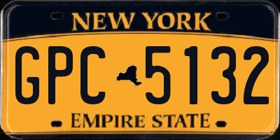NY license plate GPC5132