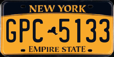 NY license plate GPC5133