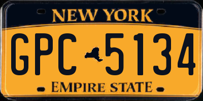NY license plate GPC5134