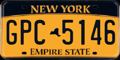 NY license plate GPC5146